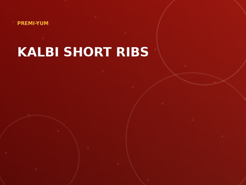 Kalbi Short Ribs